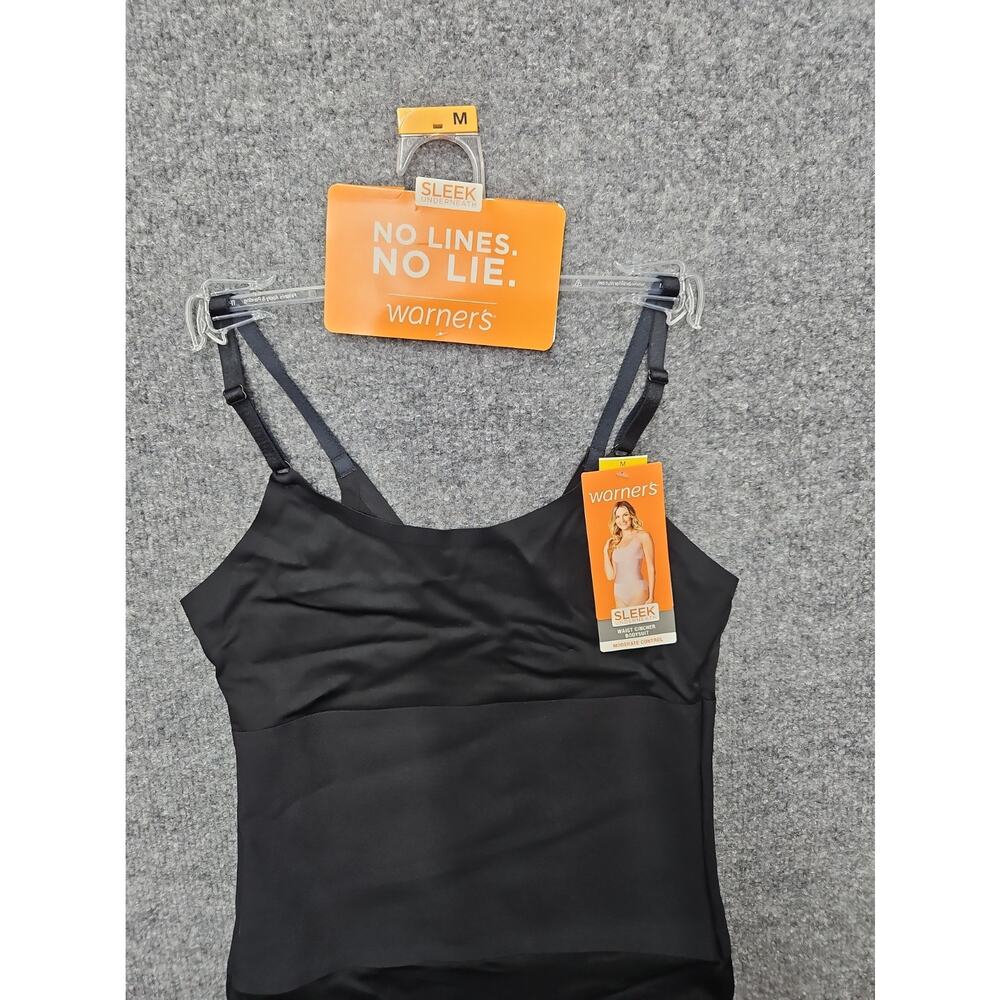 Warners Woman's Sleek Underneath Waist Cincher Bodysuit SIZE Medium Color Black - Picture 3 of 16